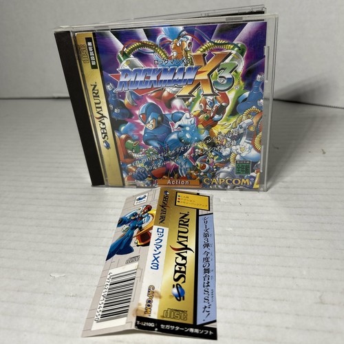 Rockman X3 (JP Sega Saturn, 1996) Capcom Japanese Import Action With Obi Strip