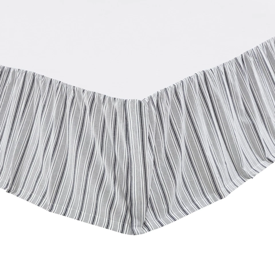 Falda de cama doble de granja negra reunida Sawyer Mill decoración de dormitorio marcas VHC Foto 4 de 4