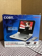 Coby Widescreen Portable DVD Player 7" in Box w/ Remote Tested Working