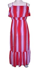 Old Navy Women’s Striped Bohemian Beach Coastal Island Resort Vacation Dress Med