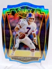 2020 Panini Select Premier Level Light Blue Prizm Die-Cut John Elway #119 HOF
