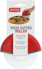 One-Handed, Handheld Rolling Pizza Cutter, Red: Effortless Precision, 4" Wheel