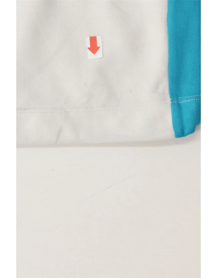 DKNY Hombres Gráfico Cremallera Cuello Pullover Chándal Top Grande Blanco Bloque de Color ZB09 Foto 4 de 4