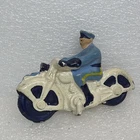 Vintage Dinky Toys Policeman On Motorcycle Metal Cycle Police Old