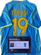 Lionel Messi Signed Auto Barcelona Jersey 2008   ICONS COA   Brand New    