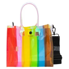 Pride Transparent Mini Crossbody Bag - Rainbow Striped