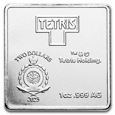 2023 Tetris™ Niue 1 oz Silver $2 O-Tetrimino Block (Yellow) | eBay