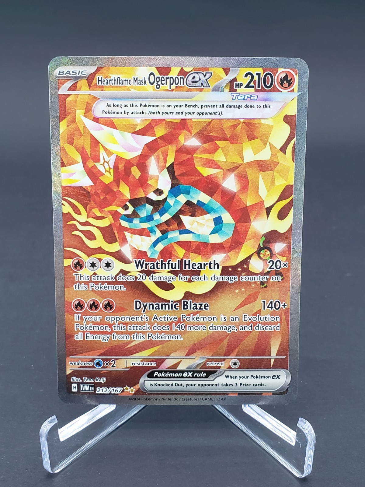 Hearthflame Mask Ogerpon ex 212/167 Twilight Masquerade SIR Holo NM Pokemon