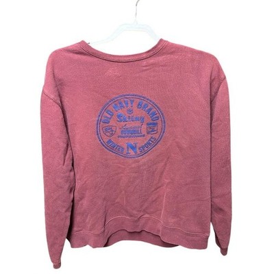 Old Navy Brand Skiing Annual Downhill Competition Graphic Sweatshirt Maroon M