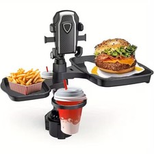 5 in 1 Car Table Tray Mobile Holder Car Cup Holder Tray 360 Rotation Cup Ho...