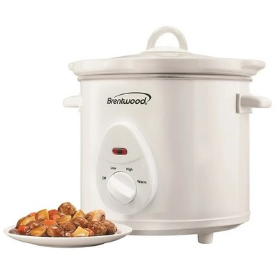 Brentwood Sc-135w 3qt Slow Cooker White Body New 