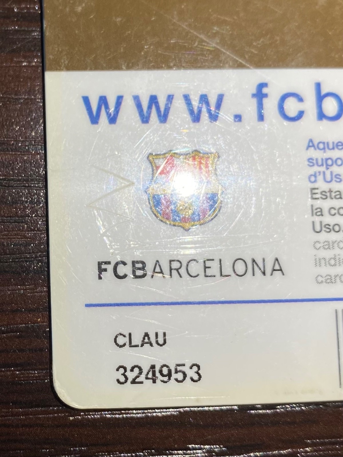 2004 FC Barcelona Rare Membership Card Lionel * Messi Debut Year * Member Pass
