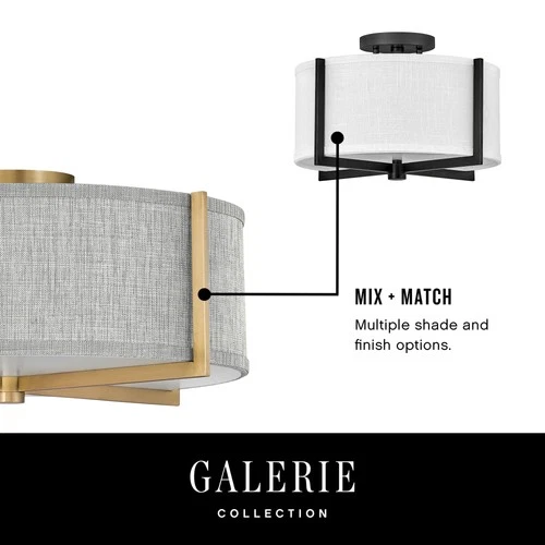 Hinkley Lighting 41707 Axis 20"W Galerie Semi-Flush Ceiling - Brass - Picture 3 of 5