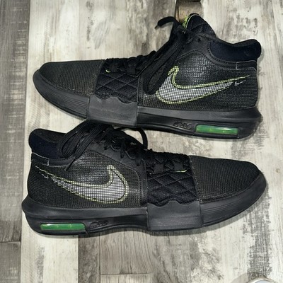 NIKE Lebron Witness VIII Black Volt Green Lion Mens Shoes FB2239-002 Sz 16