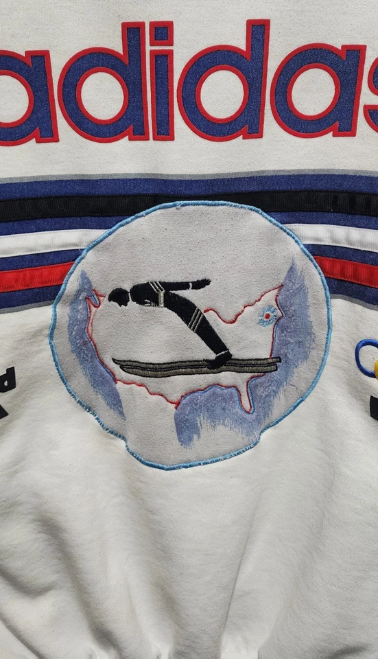 Vintage Adidas 1980 Lake Placid USA Olympic Winter Sweatshirt Men's Size XXL - Image 3 of 4