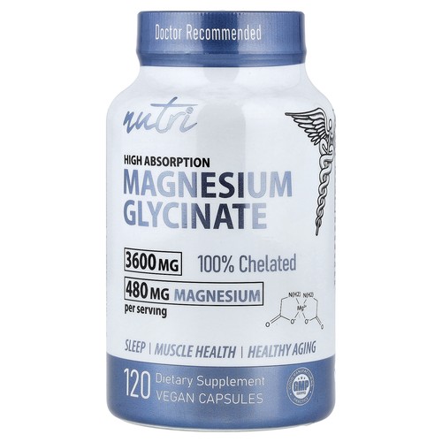 Magnesium Glycinate, High Absorption, 3,600 mg, 120 Vegan Capsules