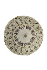 Fortuny Scheherazade Silk Floral Printed Two Tier Hanging Lampshade Beige 33in x