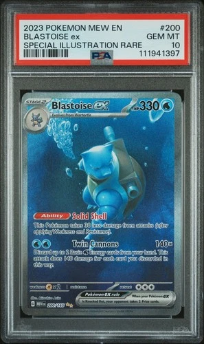 PSA  10 Blastoise SIR EX 200/165 Scarlet & Violet 151 Special Illustration Rare