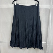 Vintage 90s Larry Levine black fairy midi skirt ruched y2k festival Medium goth