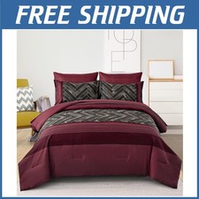 Reversible King Comforter Set with Marble Elements