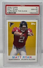 2008 Topps Turn Back the Clock MATT RYAN Rookie Card PSA 10 GEM MINT