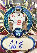 2024 Wild Card Mania American Football Cedric Johnson Disco AUTO #/25 Rookie. rookie card picture