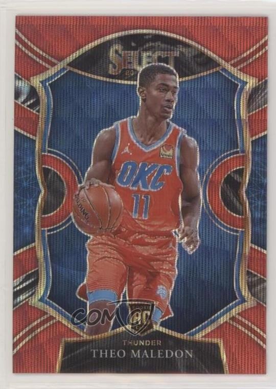 2020-21 Panini Select Concourse Red Wave Prizm Theo Maledon #94 0bv8