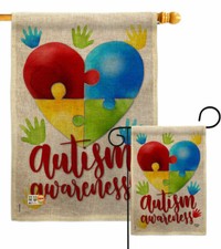 Autism Awareness Garden Flag Support Decorative Small Gift Yard House Banner