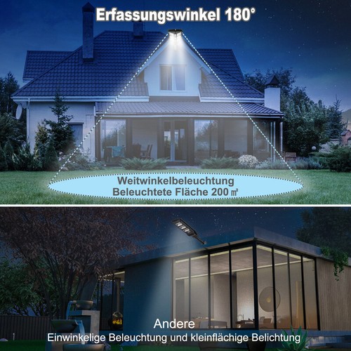LED Solar Straßenlampe Lichtmast Bewegung Leuchte 300W/400W Straßenlampe - Bild 2 von 10