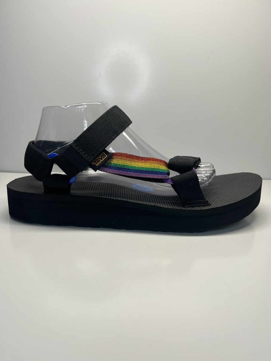 Teva Mid Universal LGBTQ Pride Strap Sandal Shoes | Rainbow Men\'s Size 11 NEW NEW Teva Mid Universal Pride Black Rainbow Sandals 1122010  main image 2