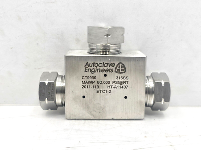 #ad CT9990 PARKER AUTOCLAVE ENGINEERS HIGH PRESSURE TEE FITTING 60000 PSI $199.00