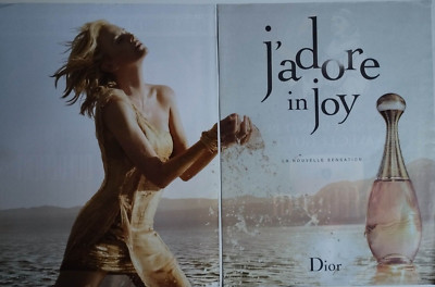 J'adore Dior Vintage Print Ad !! '' New Injoy Perfume for Women ''Charlize Theron