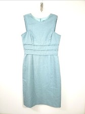 David Meister Womens Size 10 Sheath Dress Teal Stretch Career Work No Slit USA