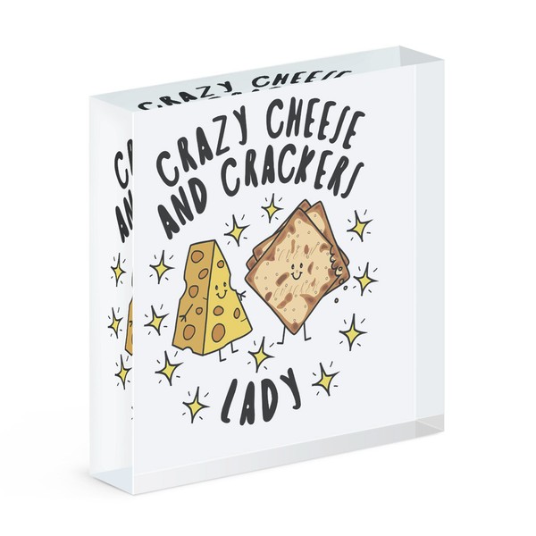 VerrüCkte KäSe Und Knacker Damen Stars Acryl Foto Block Rahmen Lustig Food Lover-image