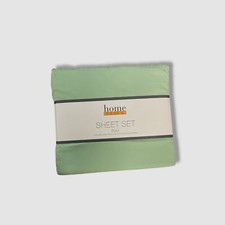 Home Design Green Easy Care Solid Microfiber 4-Pc. Sheet Set-Full