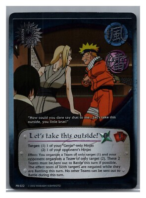 1x Naruto CCG Let's Take This Outside! PR 022 Promo Holo Foil Rare NM