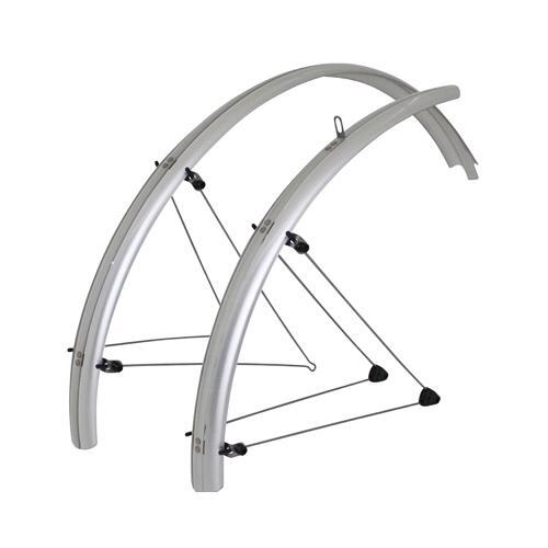Garde-boue vtc et city Stronglight 26 pouces 54mm argent la paire