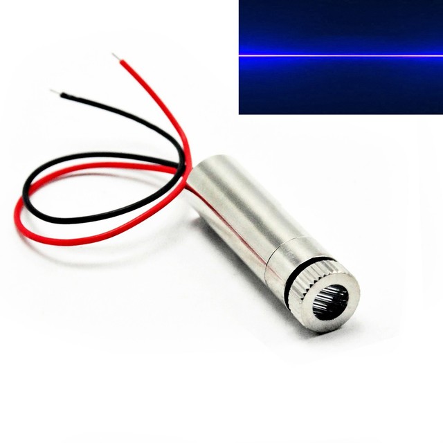 Focusable 450nm 50mW Blue Line Laser Diode Module 35V 12x45mm Locator