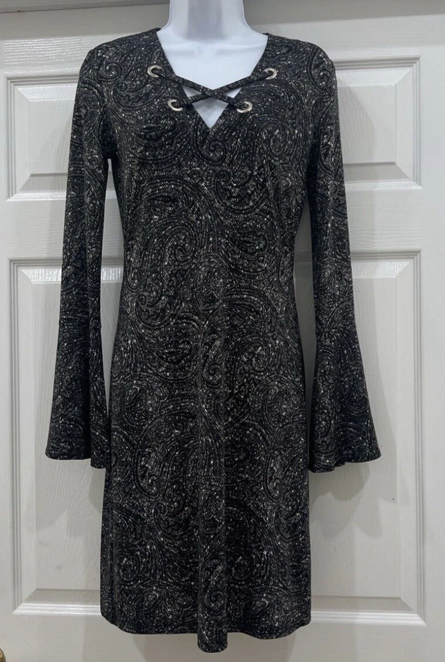 Vestido Michael Kors Paisley Fiesta Cóctel Talla Mediana M Foto 3 de 4