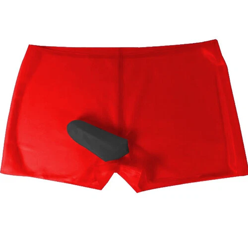 Rubber 100% Gummi Latex Red Boxer Shorts 0.4mm Halloween - 第 1/4 張圖片
