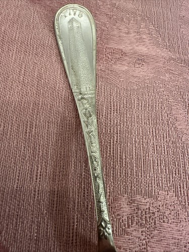 Vintage BUNKER HILL Silver Plate Medicine Spoon 1775 – A1 COIN SILVER CO - Picture 2 of 7