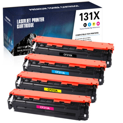 4 Toner compatible with HP Laserjet Pro 200 Color M276N NW CF210X-CF213A HP 131A