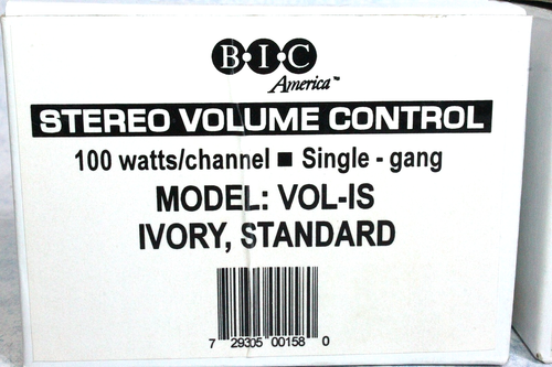 BIC America VOL-IS Stereo Volume Control Ivory Standard 100 watts/Channel 2 PACK - Picture 3 of 12