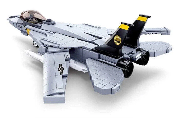 Military MOC F14D US Fighter Jet Aircraft Building Blocks Bricks Model Kids Toys - Image 4 of 4