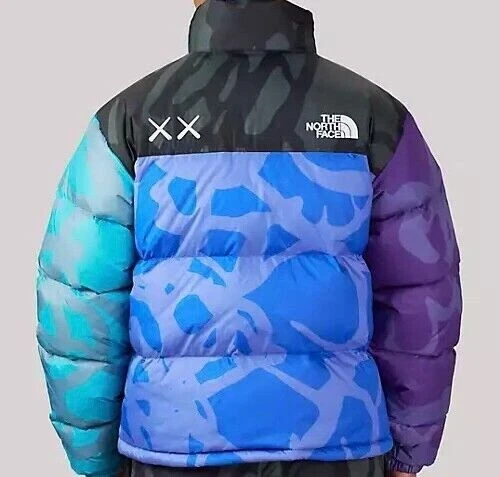 KAWS x The North Face Retro 1996 Nuptse Jacket Monterey Blue Nuptse Print  Size S