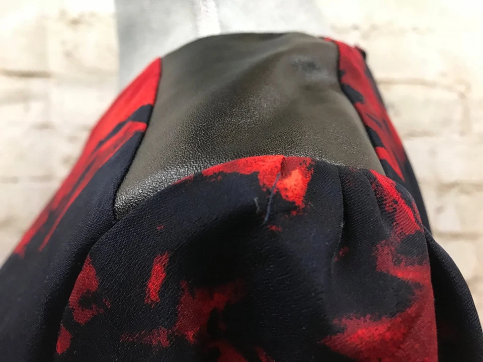 MERONA женщин большой красный черный дизайнер туника VDay легкий верхний GUC - Изображение 3 из 4