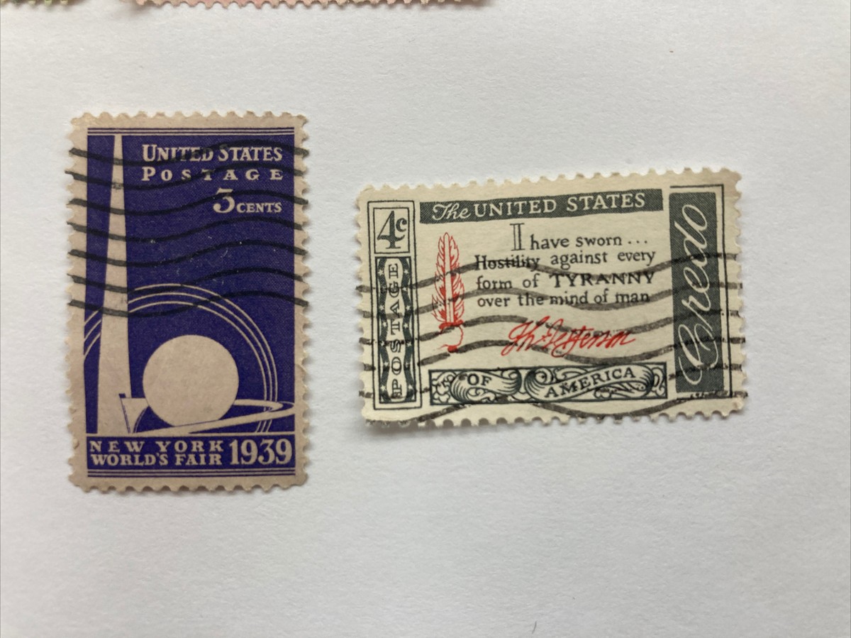 Lot Of 12 US Used Early To Mid 1900's Stamps 1,2,3,4 Cents