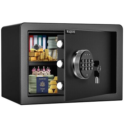 Home Safe Box - 1.0 Cu Ft Cabinet Safe Box with Digital Keypad Safety Key Lock