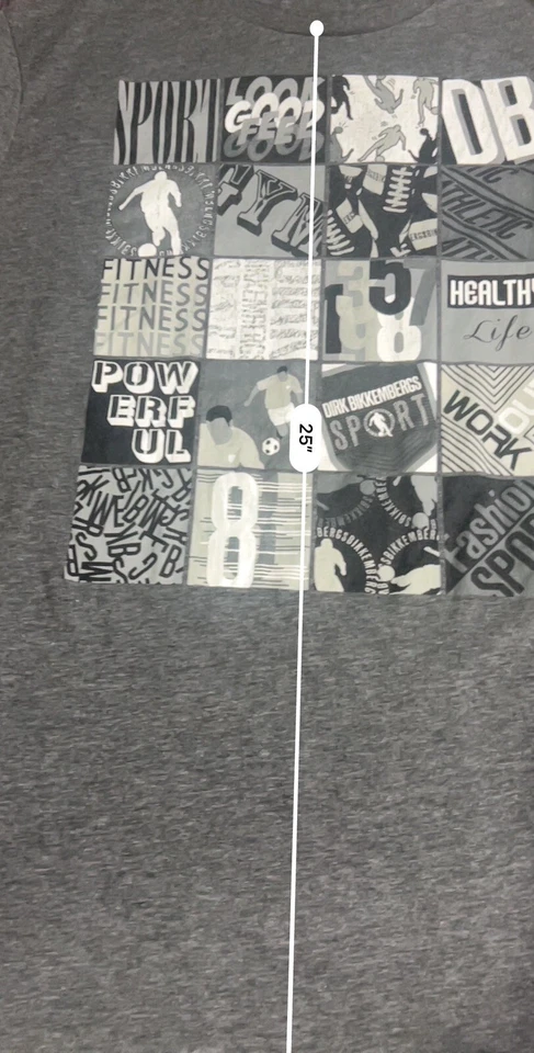 Camiseta masculina Dirk Bikkembergs gráfica grande futebol futebol esportes manga curta - Imagem 4 de 4