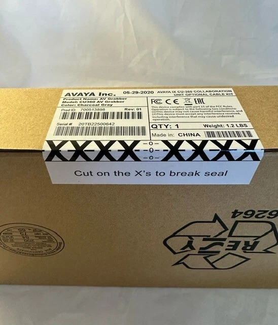 Avaya CU360 AV Grabber collaboration unit optional cable kit 700513898 - NEW - Image 2 of 4